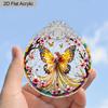 1pc Elf Butterfly Acrylic Ornament, Stained Effect Decor for Home/Car/Bar/Bedroom, White Elephant & Seasonal Gift