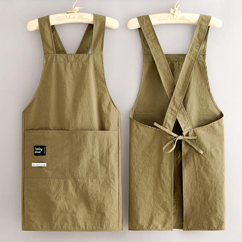 Korean Style Unisex Waist Apron: Water-Repellent, Stain-Resistant, Printed Logo, Perfect for Catering.