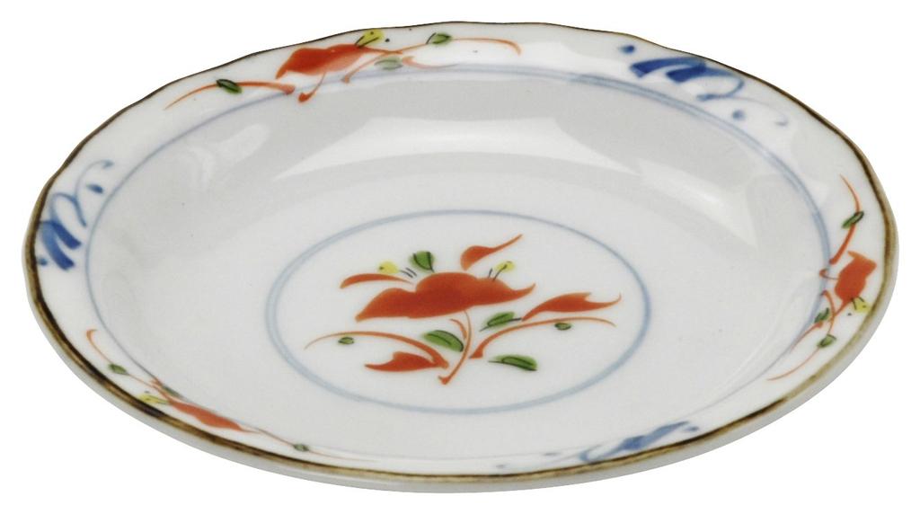 Mino ware 3,5 talíře sada 3 barvených červeně 139322(3)