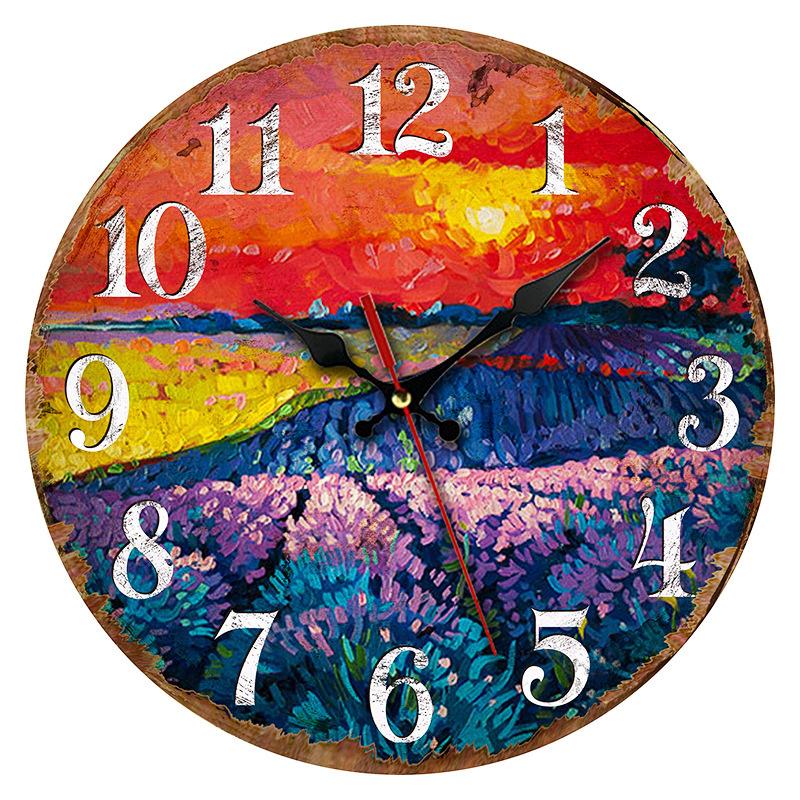 10-inch Modern Scenic Creative Home Decor Customizable MDF Wall Clock for Living Room (Customer Provides Dial Supports 48-Hour