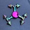 Hand Spinner Dekorativní Anti-úzkostný vícebarevný kovový Rainbow Fidget Spinner pro kancelář