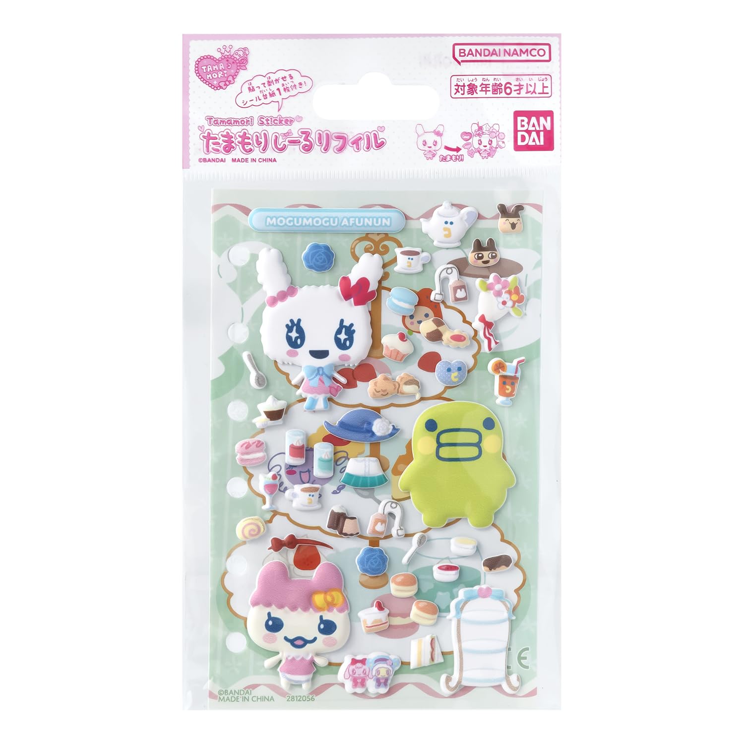 TamaMori Seal Refill - Afternoon Tea Set for Ages 6+ - Tamagotchi Sticker Collection
