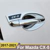 For MAZDA CX-5 CX5 KF 2017 2018    Carbon Fiber Car Door Handle Cover Trim Sticker Car Styling Accessories Overlay