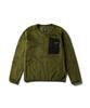 Snow Peak Polartec High Loft Fleece Crew Neck Sweater Knit Sweater Cut and Sew Long Sleeve OLIVE L SPF-JK-25AU908 T-Shirt Men's Women's