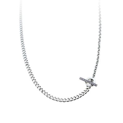 [Petit Jewel YU-NA] Grandinėlė su jungtuku, Nerūdijantis plienas 316L, Poros dovana, Vestuvių metinės, Kalėdos, T formos jungiklio grandinėlė (60 cm)