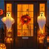 Halloween LED Ghost Light, DIY Hanging Decoration with Adjustable Lamp Arm, Party Decoration, Garden Halloween Props, Outdoor Decoration