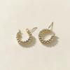 Autumn/Winter Crystal Hoop Earrings: High-End Retro Luxury Full Diamond Design for Women - Versatile and Chic.