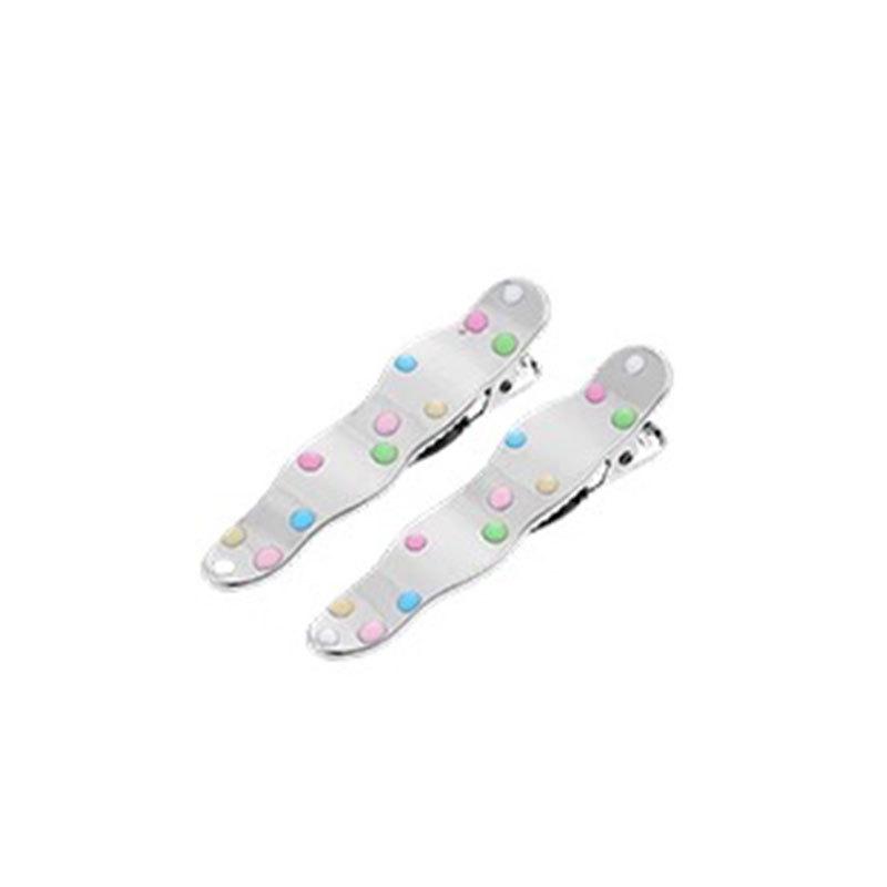 Zhao Lusi Polka Dot Metal Duckbill Hair Clip - Cute Women's Side Bangs Headdress Hairpin