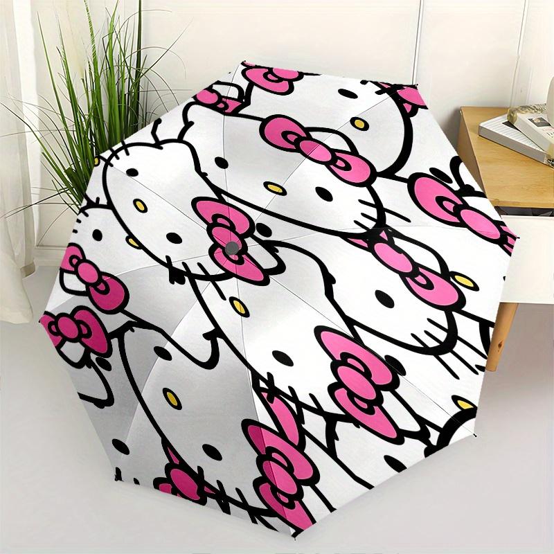 

Hello Kitty Automatic Opening and Closing Parasol Compact Travel umbrella with 8 Ribs for Women and Men Ideal Birthday/Christmas Gift, Outdo