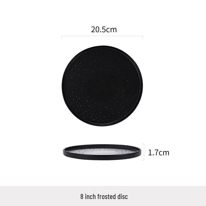 

Минималистичная скандинавская керамическая тарелка однотонной расцветки для стейка и десерта, дизайн «Края кратера Марса»