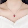 3Pieces Elegant Heart Shaped Cubic Zirconia Jewelry Set Necklace Earrings Ring Lightweight Accessories for Women