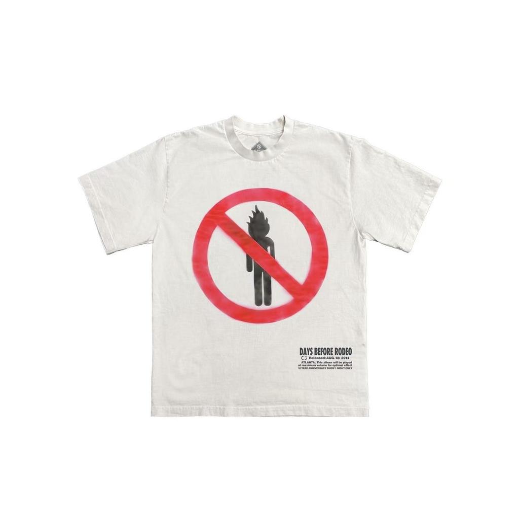 Travis Scott FW24 English Print Crew Neck Unisex T-Shirt