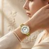 Fashion Ladies Quartz Watch with Sparkling Crystal Stainless Steel Bracelet Wristwatch Elegant Business Dress Watch for Women