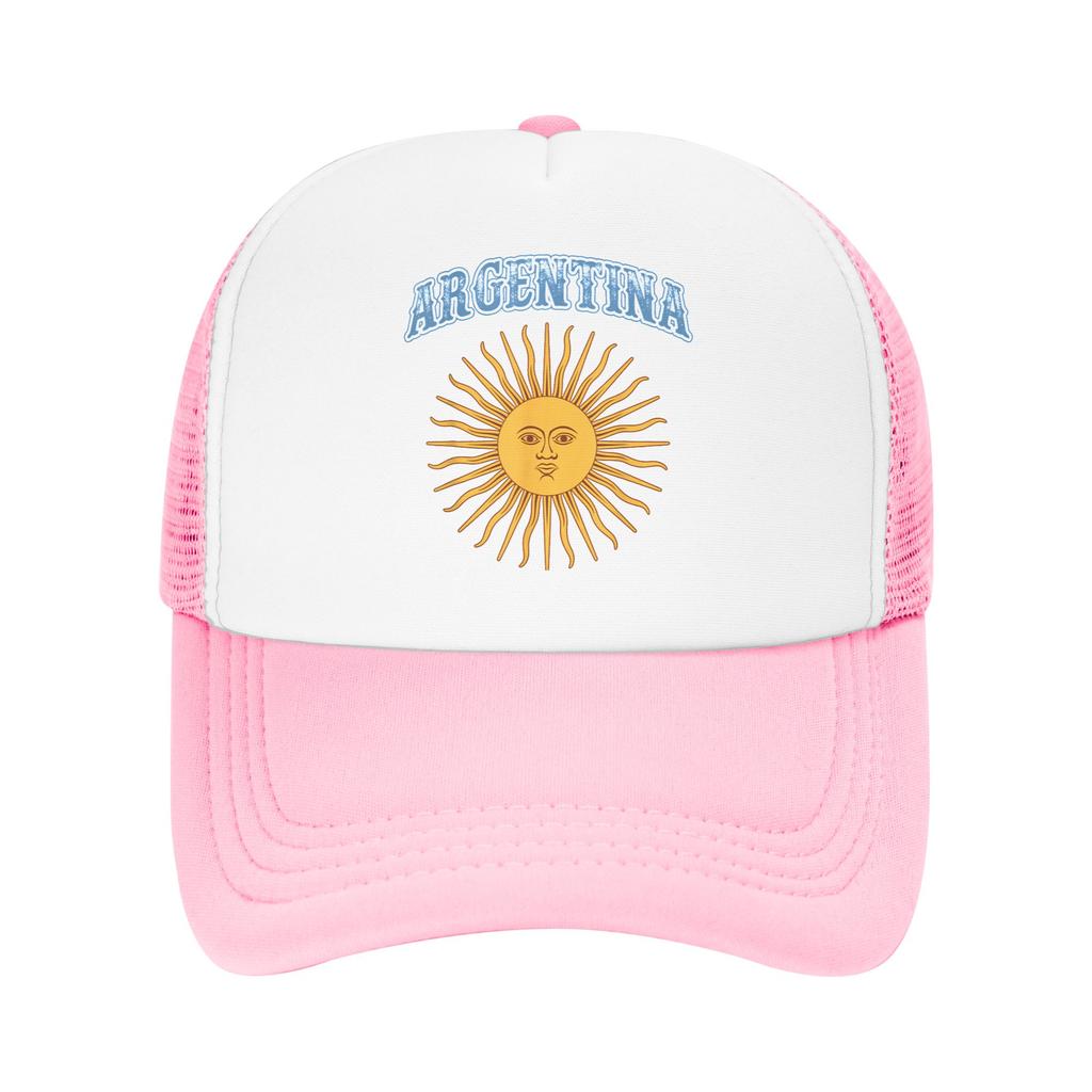 Argentina Argentinian Flag Sun of May Pride Mesh Baseball Cap Unisex Casual Sun Hat Hats Adjustable Summer Trucker Cap