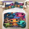 Dinosaur Pattern Bedding Quilt Set Quilt Cover Pillowcase Home Decoration Birthday Gift (1 * Duvet Cover + 2 * Pillowcase, Without Core)