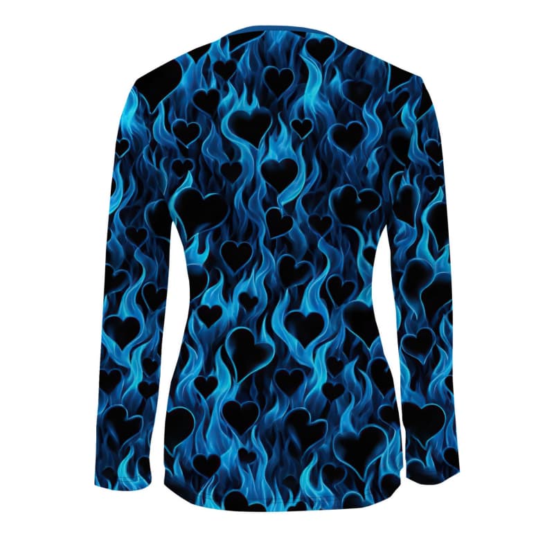 Tricou cu fermoar și imprimeu creativ pentru femei, cu mânecă lungă, respirabil, moale și confortabil, potrivit pentru purtare casual pe tot parcursul anului