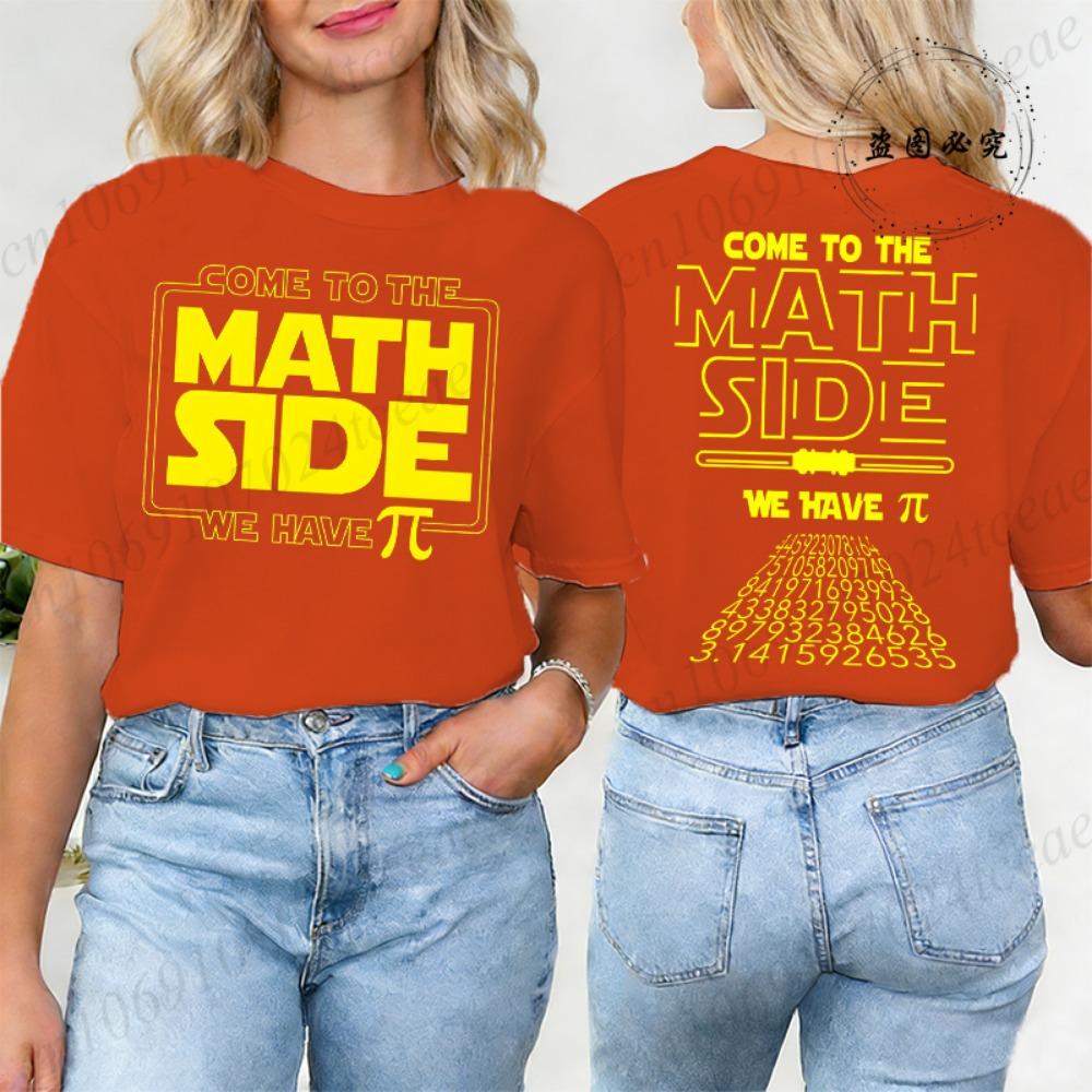 Math Pi Printed T-Shirts for Women Math Teacher Tee Tops Unisex Clothing Short Sleeve Women's Clothing
