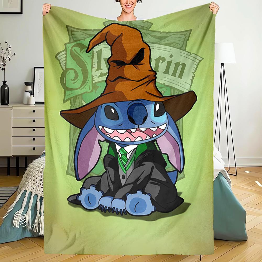 Stitch Theme Printed Blanket - Perfect for Couch, Bed, Travel & Outdoor Use | Machine Washable, Cozy & Durable.