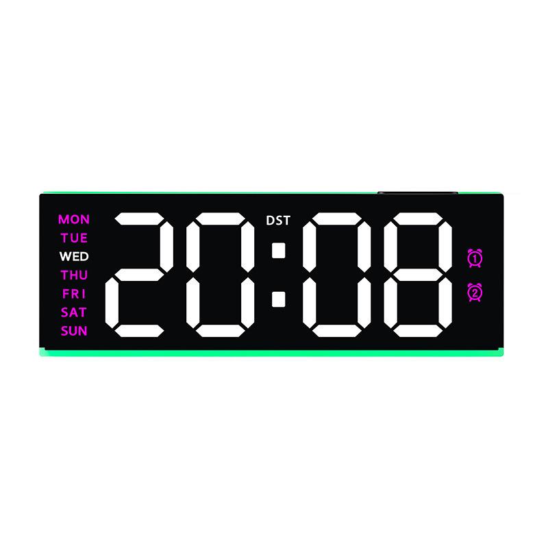 Creative LED simple large-screen electronic clock Living room clock Features ambient light Multifunctional clock 1111 Mute