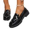 Large size spring and autumn new British style platform small leather shoes tassel
