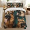 Pet Dog Hound Pattern Bedding Sets Cute Puppy Print Duvet Cover Bed Comforter Set Exquisite Bed Supplies Set Luxury Gift