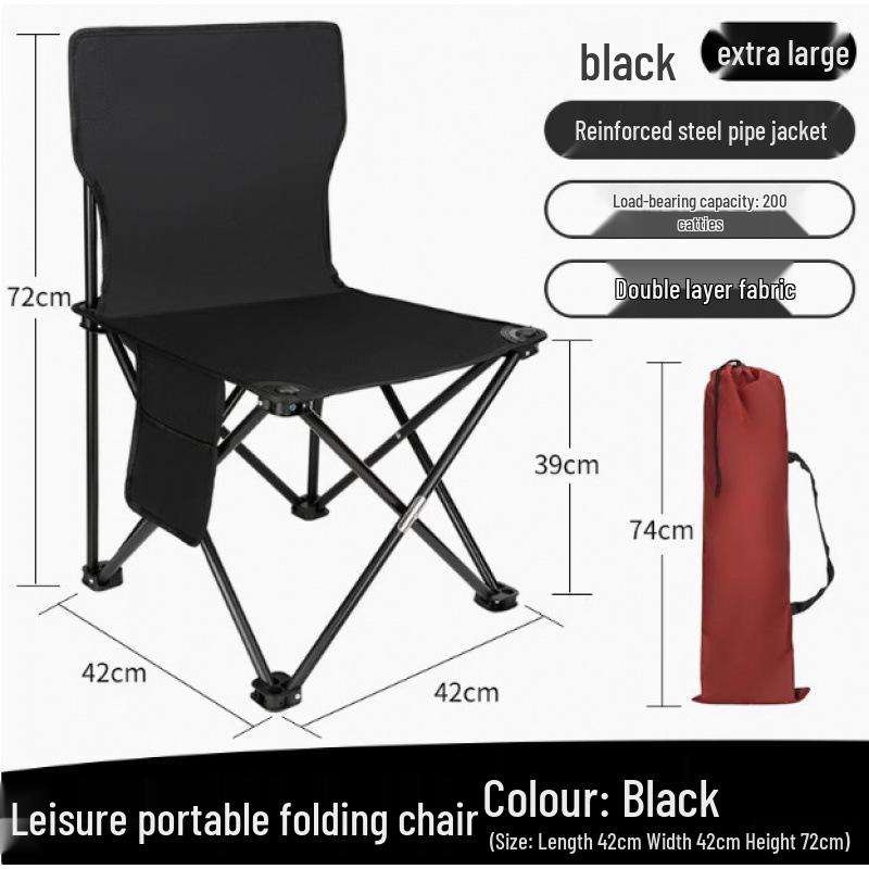 Folding Recliner Moon Chair: Outdoor Nap Bed, Picnic Chair, Fishing Stool