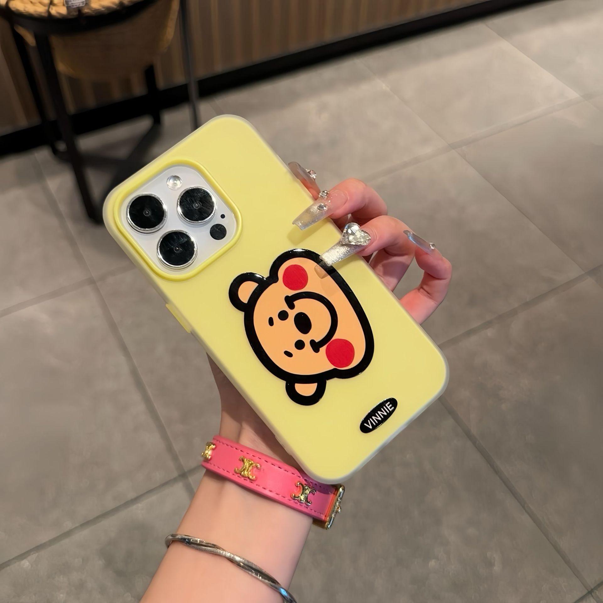 

For Apple 15/14 Phone Cases for IPhone 16 ProMax Strawberry Bear 13/12 Xiaoxin 11 Pacha Dog For Apple X/XS