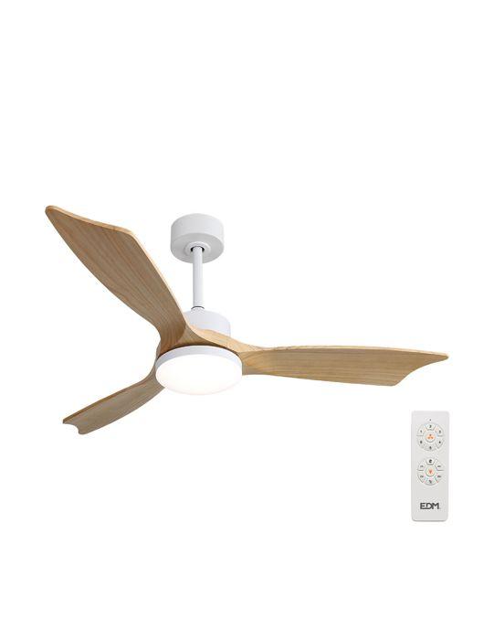 Ventilateur De Plafond Bois Lumière Led 3000/4000/6000k Baltic Edm