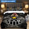 3PCS Clube Atlético Mineiro With Shield Soft Bedding Set,Including 1pc Duvet Cover And 2pcs Pillowcases Perfect for Bedroom, Dormitory, Fan gift