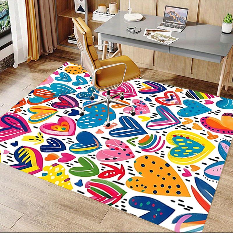 1PC Heart Pattern Extra Large Non-Slip Floor carpet, Office, family, bedroom, Studio - Large Area Rug,Longlasting Material-K0356