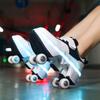 Men's/Women's /Kids Roller Roller Shoes 4-wheel Deformation Shoes Roller Skates Adult Rechargeable LuminousSkating Shoes
