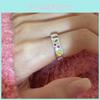 Stunning Geometric Adjustable Ring For Women With Colorful Candy Zircon Stones Design 2023