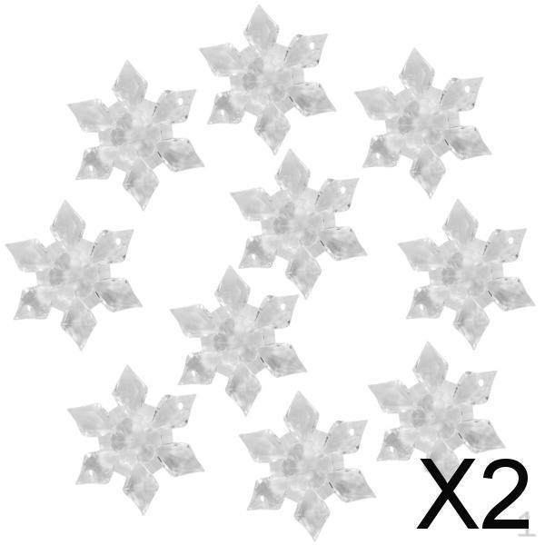 

2x Акриловая Кристально Чистая Гирлянда Снежинок Подвесная Занавеска из Бусин Свадебный Декор