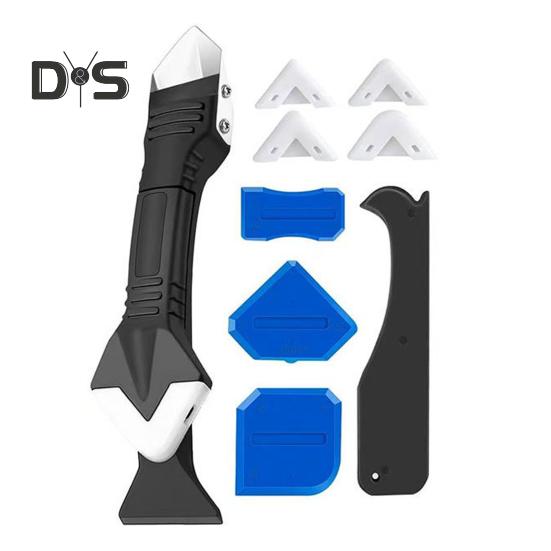 

1 набор 3-в-1 скребков для заделки швов на кухне, в ванной, на полу, в окнах, инструменты для отделки, многоразовые инструменты для удаления затирки, герметика, выравнивания швов Sets