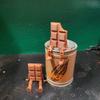 Simulation Chocolate People 3D Printed Toys Joints Movable Home Office Decor Ornaments Funny Chocolate Action Figure Toy Model