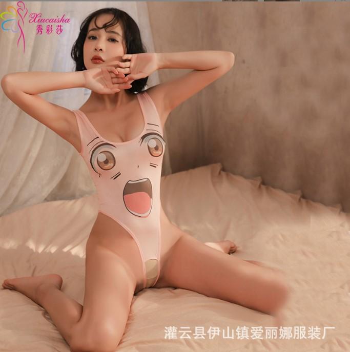 Sex Underwear Dead Library Water Onesie Temptation Free Open Gear Small Chest Big Tight Two-dimensional One-piece Swimsuit