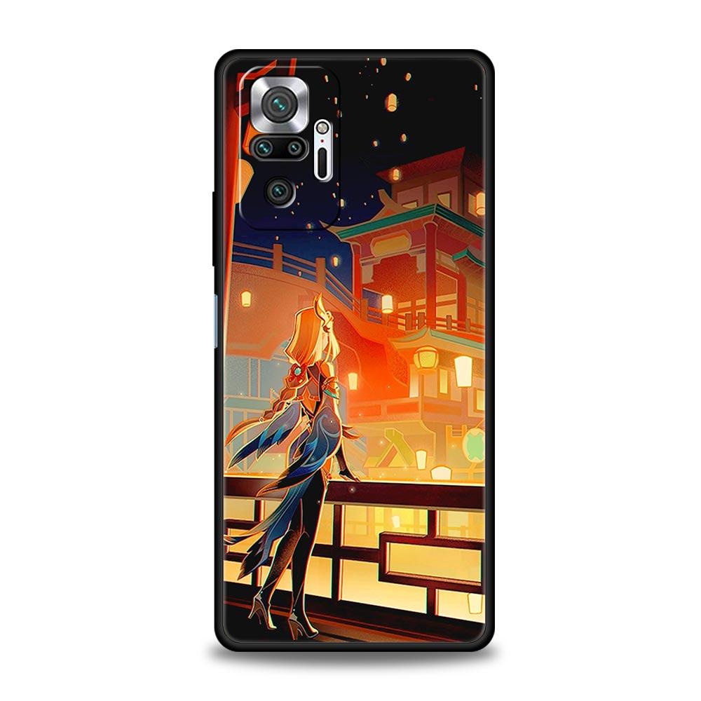 For Redmi 10C Cases Funda Genshin Impact Soft Phone Case For Xiaomi Redmi Note 12 11 9S 9 8 10 Pro Plus 7 9T 8T 9C 9A 8A Cover