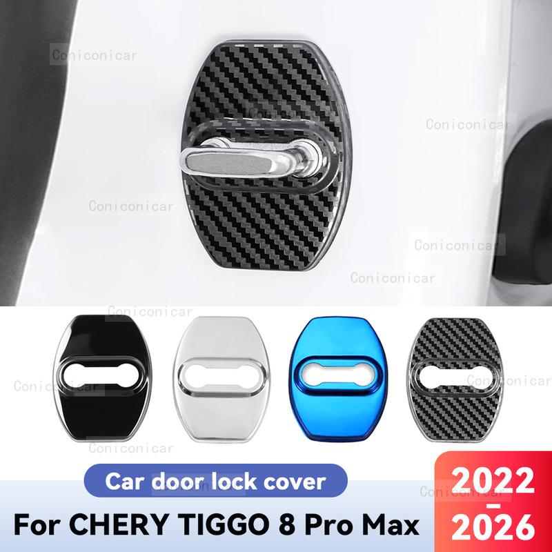 For CHERY TIGGO 8 Pro Max -2026 Car Door Lock Protection Cover Decoration Emblems Case Auto Stainless steel Accessories