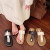 Fashion 2025 New Women's Flat Sandals Summer Outdoor Exposed Toe Flip Flops Comfortable Fashion Casual Shoes Roman Women Slippers