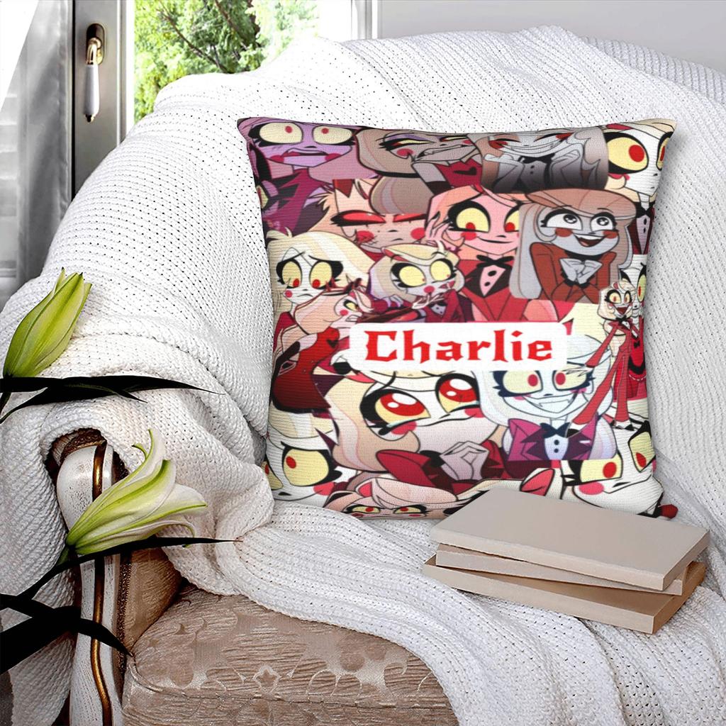 hazbines hoteles alastor vox Pillowcase Merchandise Printing Cushion Cover Pillow Covers Living Room Decor Square Multi-Size