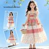 2026 Korean Style Girls' Summer Beach Dress - Lightweight, Stylish Princess Dress for Big Kids