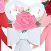 6 Pcs Single Flower Sleeves Paper Love Heart Floral Gift Flower Bouquet Wrapping Box