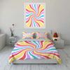 Colorful Abstract Spiral Decor Set Soft Comfortable Duvet Cover Bedding Set Included 1*Duvet Cover & 2*Pillowcases gift