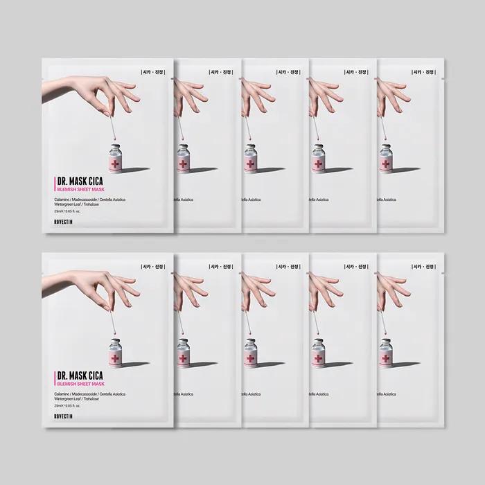 Rovectin Doctor Mask Cica 10-pack (2 boxes of 5 packs)