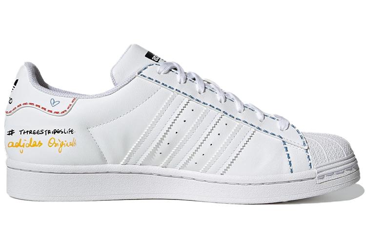 Unisex Sneakers Adidas Originals Superstar Shoes 'White Blue Yellow'