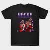 Men Black Print T-shirt Rocky No-Cut Transfer Paper Print Cotton Tshirt
