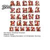 Christmas Tree Decorations 26 Pcs Letters Ornaments A-Z Alphabet Acrylic Hanging Pendant Decoration Personalized Initial with Santa Hat for