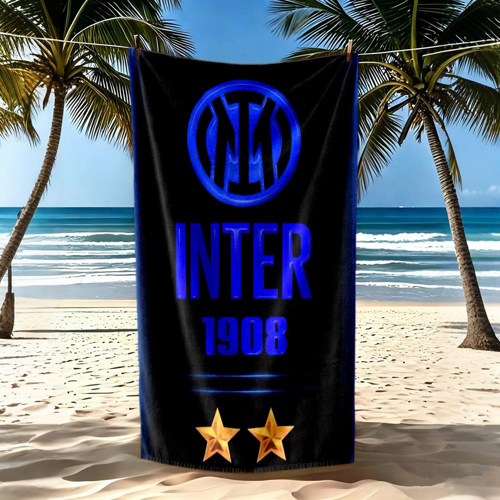 Inter Milan Beach Towel Quickdry Soft Microfiber Comfortable Lightweight