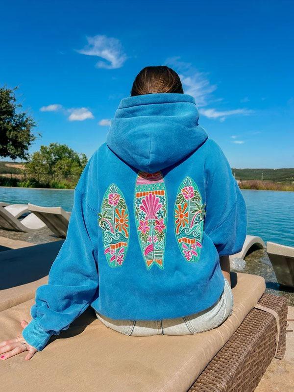 2026 Women's European & American Style Drop Shoulder Hoodie - Long Sleeve Printed Sweatshirt