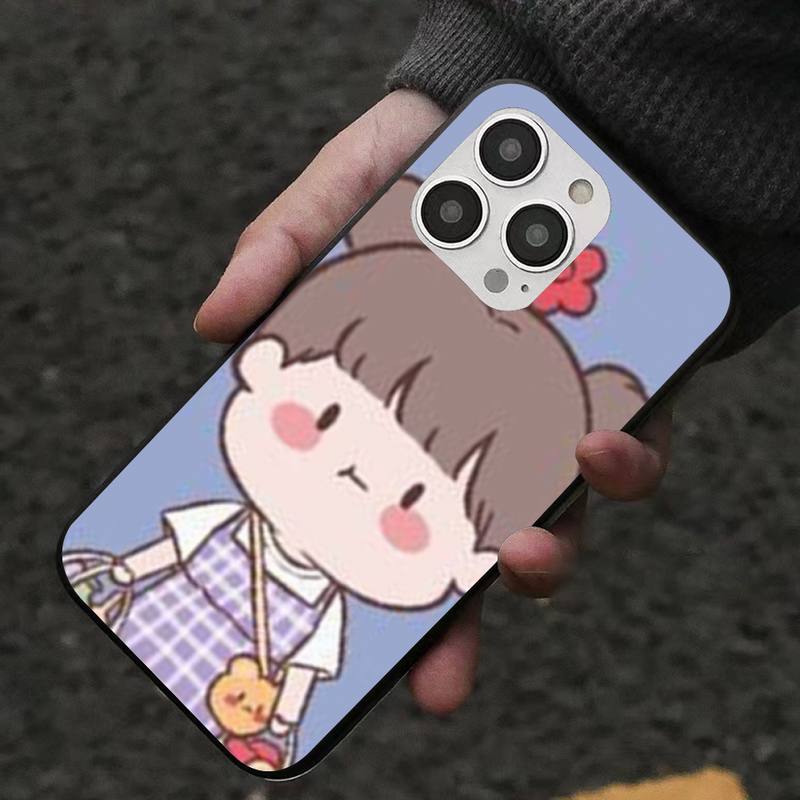 Cute Cartoon Girl Phone Case For Iphone 7 8 Plus X Xr Xs 11 12 13 Se2020 Mini Mobile Iphones 14 Pro Max Case
